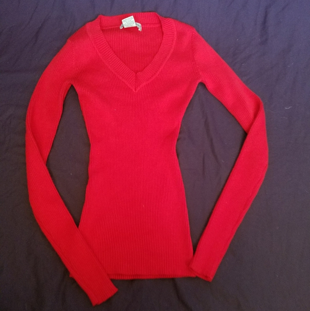 Skin tight red long sleeve